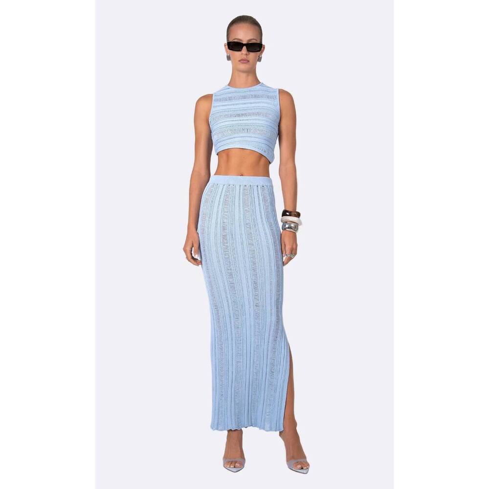 NEW NONCHALANT LABEL lilia maxi skirt in baby blue